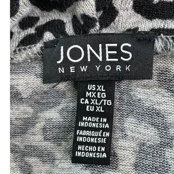 Jones New York Womens Cheetah Print High Low Turtleneck Sweater Size XL - Picture 3 of 8